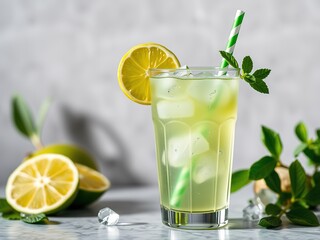 Fototapeta premium Refreshing Mate Erva de Terere Beverage, South American Tradition