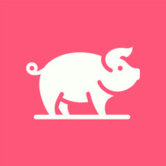 pink pig with a heart