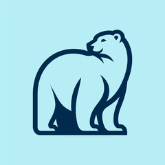 vector illustration of a polar bear