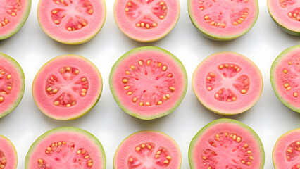 Plant Based Protein Sources Guava slices are vibrant plant based protein source rich in nutrients