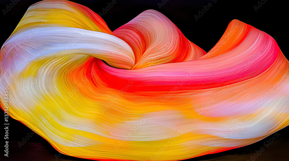 Poster a colorful swirl of dreamlike lights creating a surreal and flickering atmosphere with dramatic effe