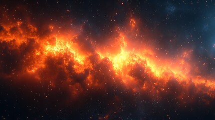 Fototapeta premium Abstract Glowing Dots in Deep Blue Starry Sky Texture