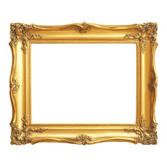 Ornate Vintage Gold Frame with Intricate Patterns