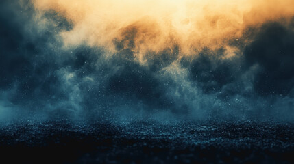 Fototapeta premium Dramatic dark sky filled with clouds and distant stars creating a mysterious and enigmatic nighttime atmosphere