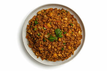 Spicy Chicken and Rice Dish, Overhead View