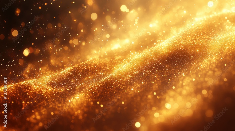 Poster gradient grainy gold aura abstract blurry golden plain background with retro noise texture