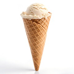 Empty Ice Cream Cone with Crisp Golden Texture and Defined Spiral Lines