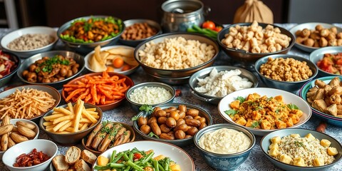 Fototapeta premium Delicious Potluck Gathering - Table Setting Design