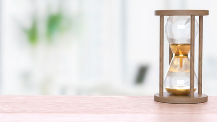 The Sand clock for Time concept 3d Rendering..
