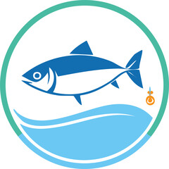 Obraz premium Simply illustrate fishing simple illustrations. 