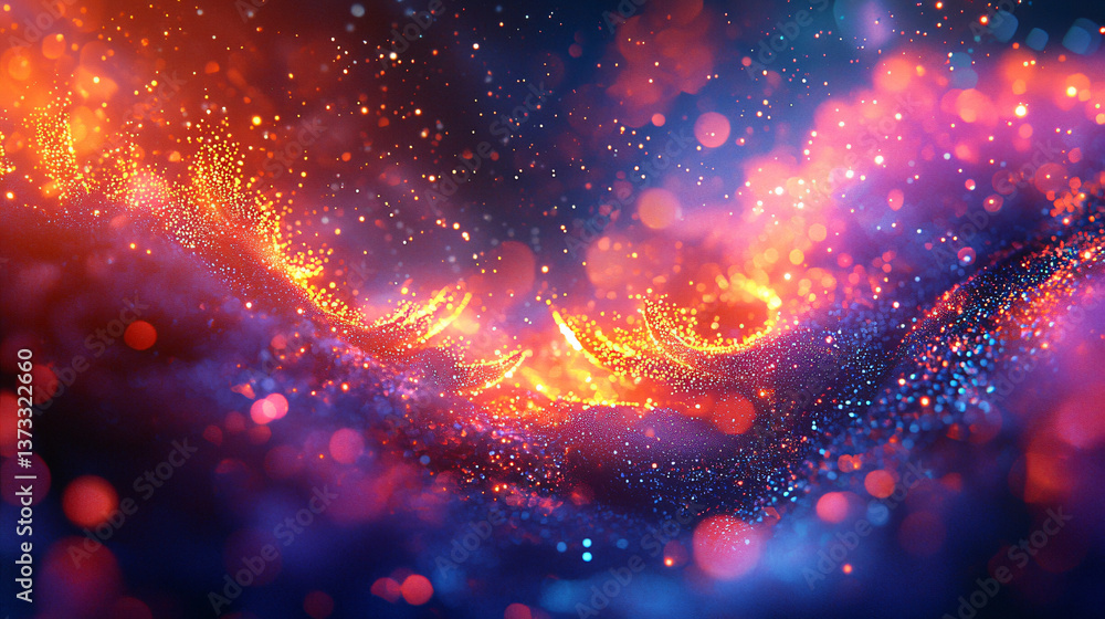 Poster blurry background with a blurry effect creating a surreal dreamlike scene with radiant highlights ev