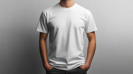 isolated plain white t shirt png mockup light grey tee template