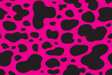 cow texture pattern repeated seamless pink and black lactic chocolate animal jungle print spot skin fur