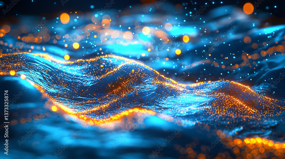 Poster majestic ocean wave crashing with surreal dreamlike quality defying gravity in a powerful display of