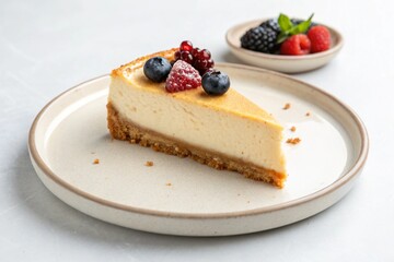 cheesecake with berries