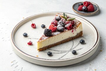 cheesecake with berries