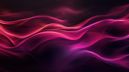 Fototapeta premium Flowing abstract digital artwork with vibrant crimson and magenta hues, creating sense of movement and energy