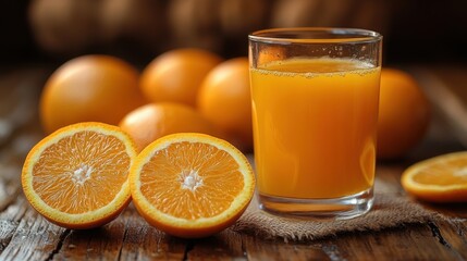 orange juice and oranges