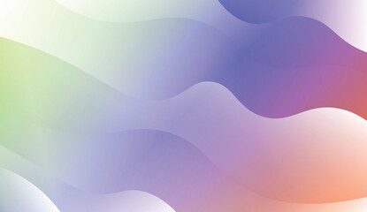 Blurred Decorative Design In Modern Style With Wave, Curve Lines. For Design, Presentation, Business. Vector Illustration with Color Gradient.