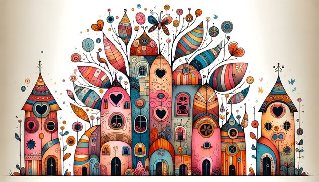 "Pueblito de Corazones: Arquitectura del Amor"