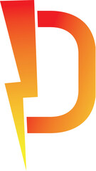 Power Energy Lightning D Logo