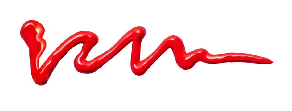 チューブから絞り出された赤い絵の具 - Powered by Adobe