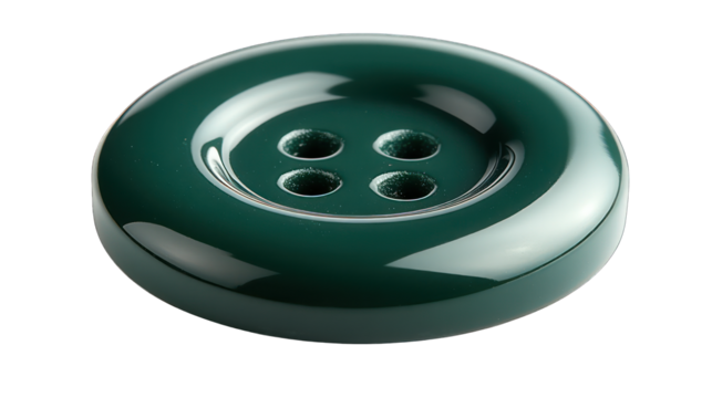 Green button isolated on a white background