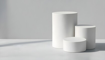 Cylindrical Objects,product presentation or showcase,ideal for aesthetic product placement, Cylindrical Podiums Display Stand,copy space