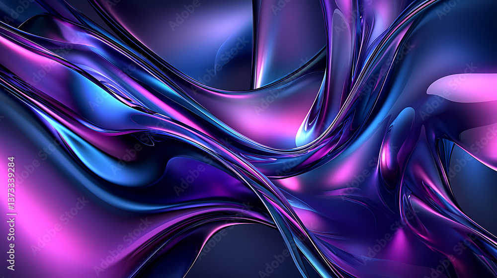 Poster dynamic swirling abstract colors digital art vibrant patterns studio environment close-up view visua