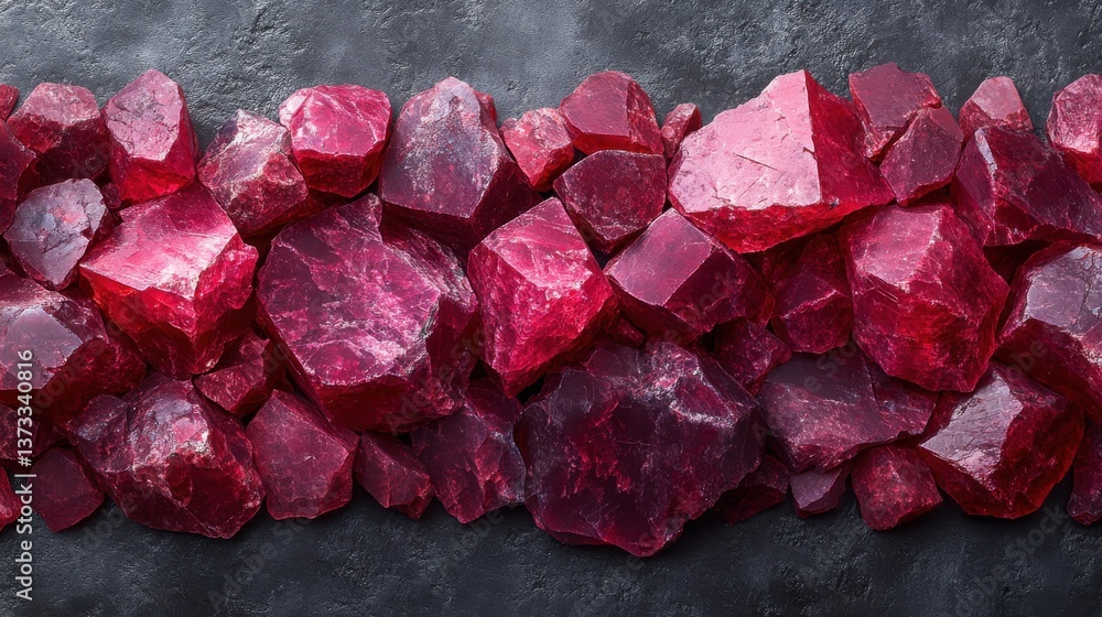 Poster red quartz stone slab faux rock slate texture abstract seamless pattern background