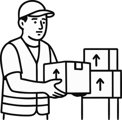 Disaster Relief Volunteer Distributing Aid – Community Help Vector