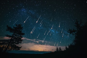 meteor shower with its breathtaking beauty of sparkling stars and mesmerizing meteor trails serves as a profound reminder of profound connection between our humble earth and vast expanse of space