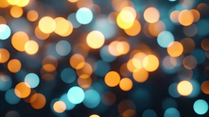 Obraz premium Abstract Teal & Orange Bokeh Lights - Abstract Backgrounds
