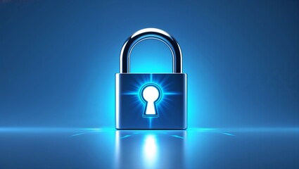 Secure Digital Padlock with Blue Glow