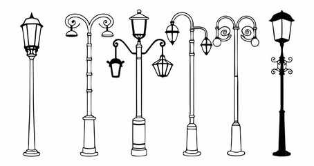 Iron lighting pole