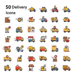 Set of delivery icons.