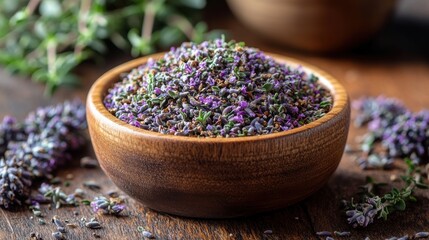 thyme mountain a spice obtained from the dried flowers of the thyme plant can be used as a flavoring