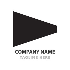 Modern, minimalist logo design.  A bold, geometric shape