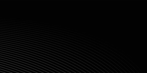 Black oblique curved lines background vector image