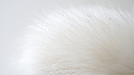 Obraz premium wool duster's white bristles, emphasizing its softness and utility on a white surface