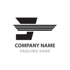 Modern, stylized letter J logo with speed lines