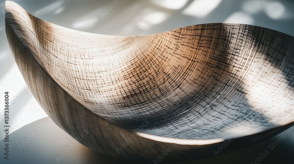Poster overlay shadows on delicate materials, creating rich contrasts that highlight the natural textures a