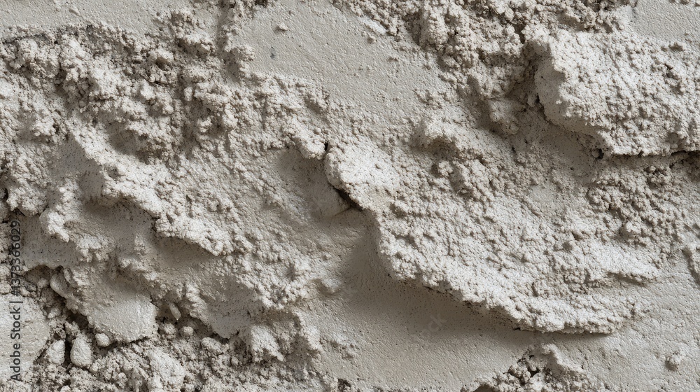 Poster close-up of freshly mixed wet concrete with rough uneven texture. construction materials copy space.