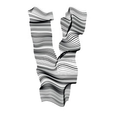 The wavy alphabets - Letter V