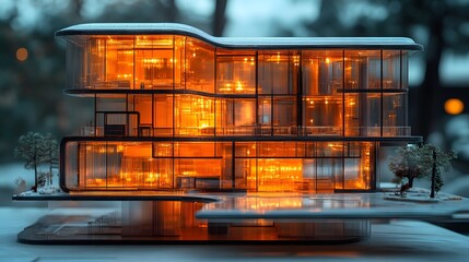 Cross cut view of smart build with shock rods glow tech map firm base