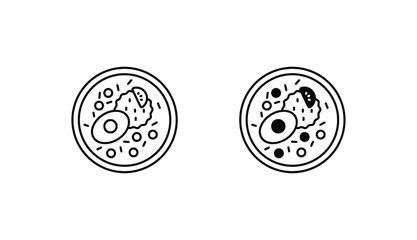 Nasi Goreng icon design with white background stock illustration