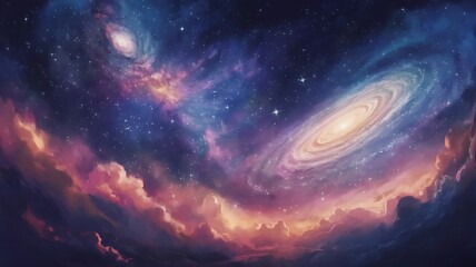 Majestic Night Sky – A Universe Filled with Stars, Nebulae, and Galaxies