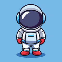 Cartoon Astronaut Character Adorable Space Explorer Illustration
