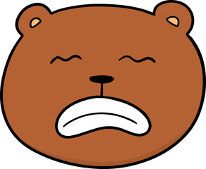 Illustration of sad bear
