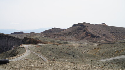 阿蘇山から眺める山々
